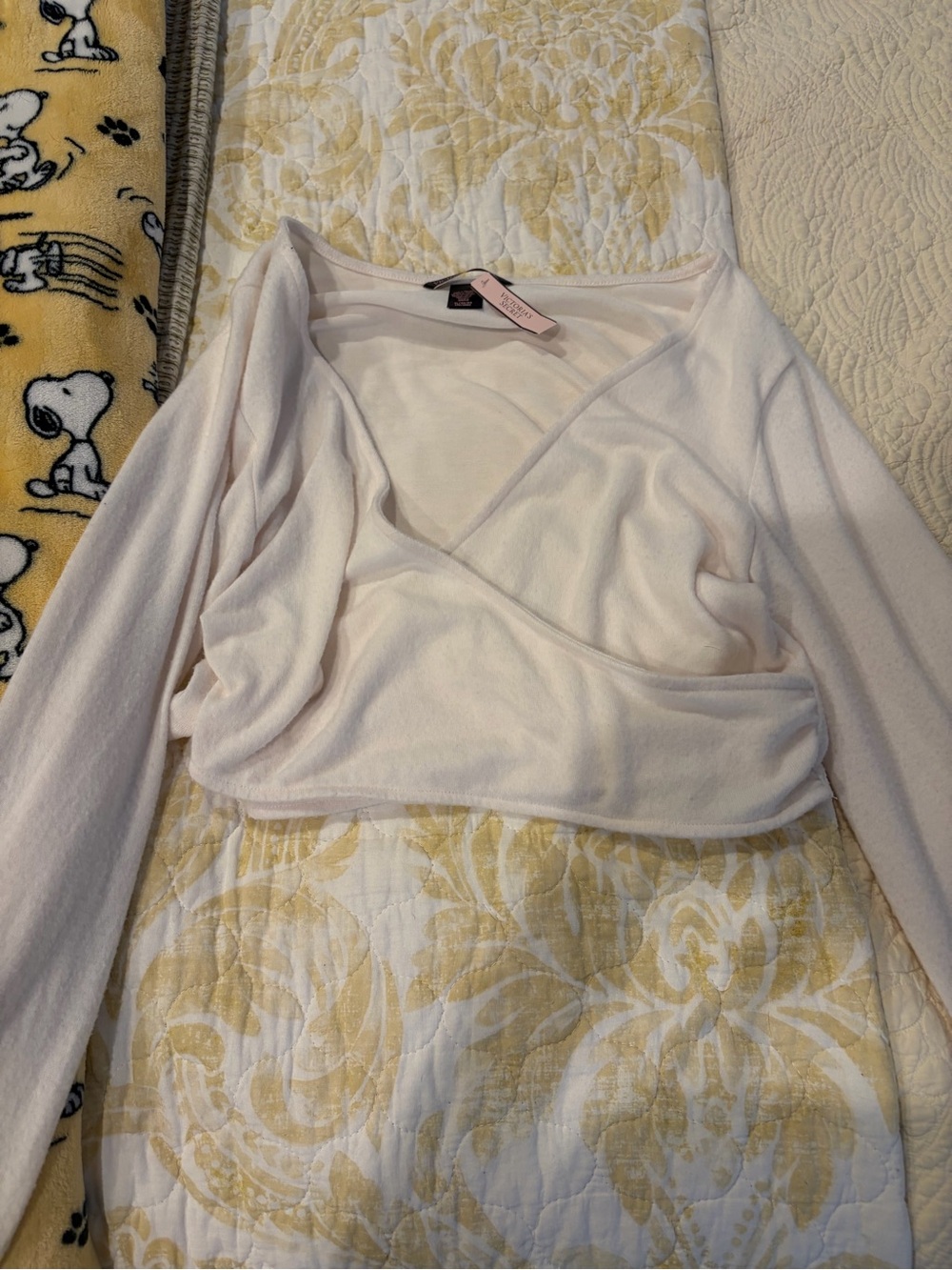 Victoria's Secret Light Pink Wrap-Style Crop Top